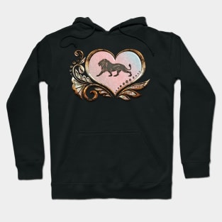 Elegant heart with lion Hoodie